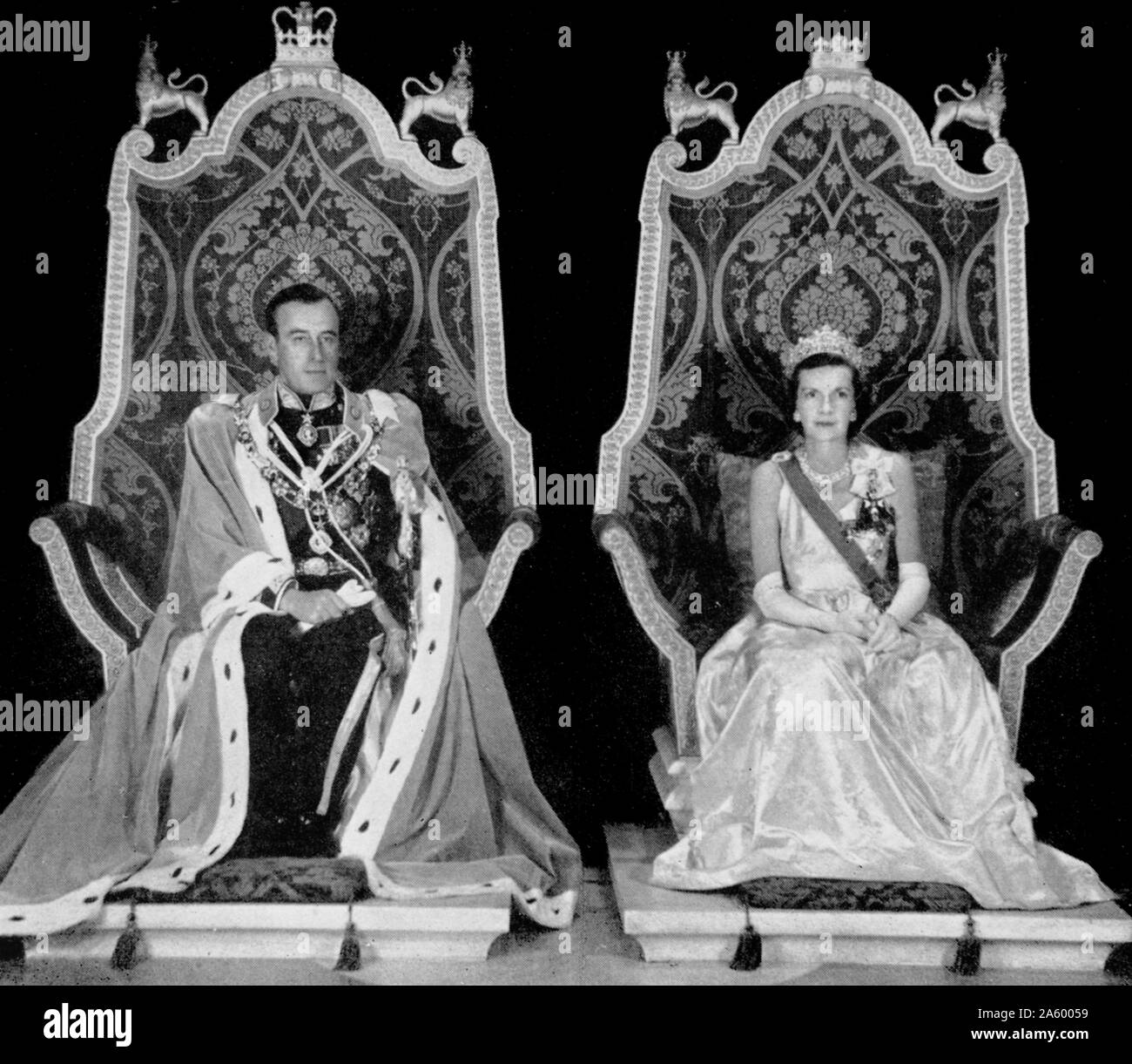 Der Graf und Gräfin Mountbatten von Birma. Der Titel entstand für Rear Admiral Louis Mountbatten, 1. Viscount Mountbatten von Birma, die letzten Vizekönig von Indien. Stockfoto