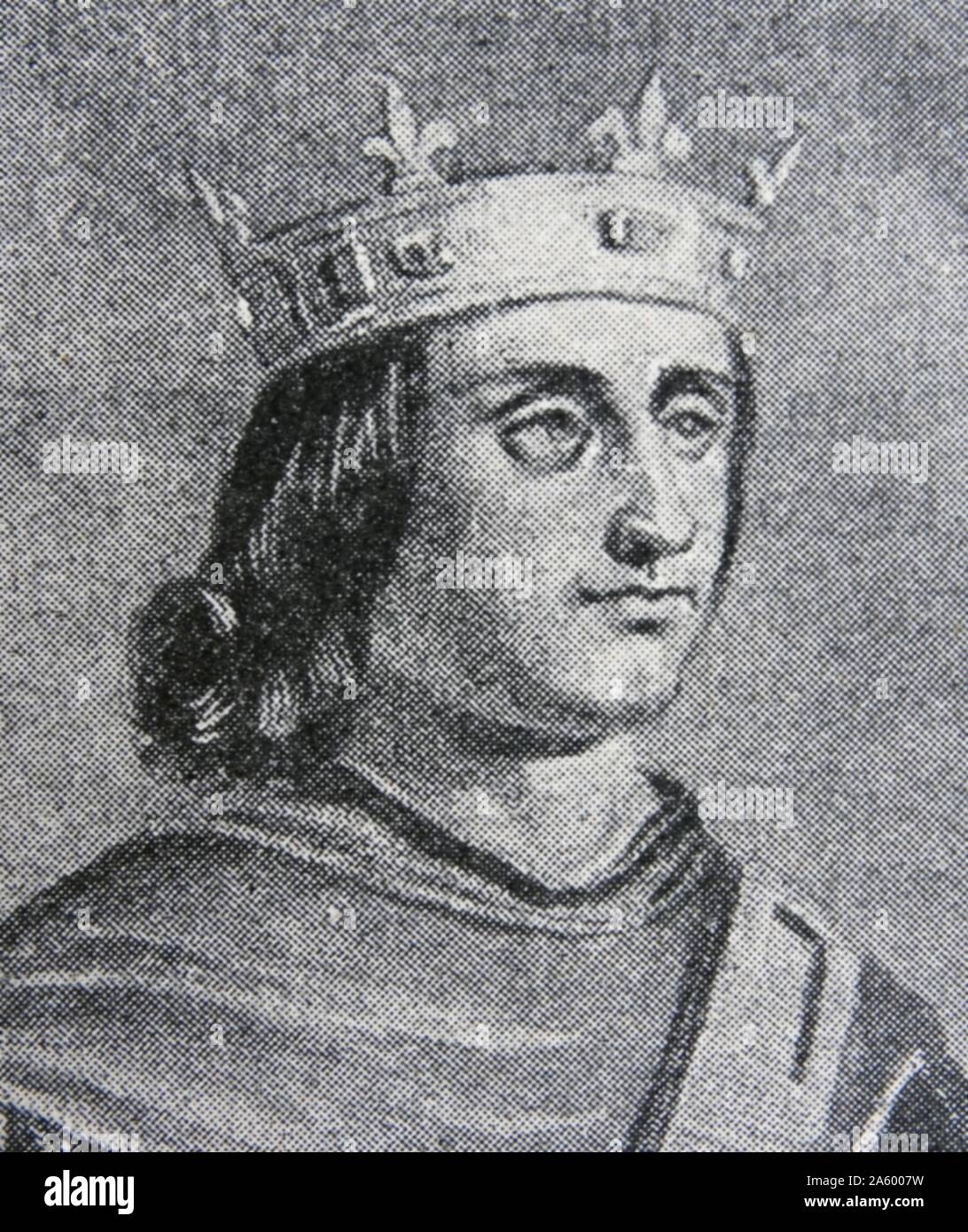 Porträt von König Philip VI von Frankreich (1293-1350) war der erste König von Frankreich aus dem Haus Valois. Vom 14. Jahrhundert Stockfoto