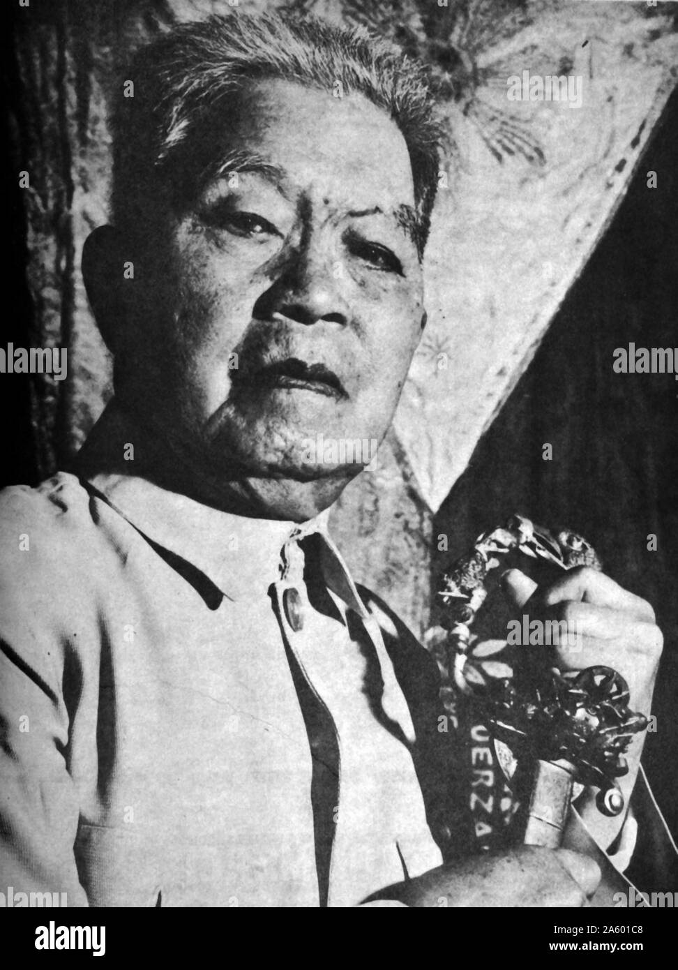 Emilio Aguinaldo y Famy (1869 – 1964), philippinischer Revolutionär, Politiker und Feldherr, ist offiziell anerkannt als der erste Präsident der Philippinen (1899 – 1901) und führte philippinische, Kräfte erste gegen Spanien im letzten Teil der philippinischen Revolution (1896 – 1897), und dann in den Spanisch-Amerikanischen Krieg (1898), und schließlich gegen die Vereinigten Staaten während des Philippinisch-Amerikanischen Krieges (1899 – 1901). Er wurde durch die amerikanischen Truppen in 1901, erfasst, ein Ende zu seiner Präsidentschaft brachte. Stockfoto