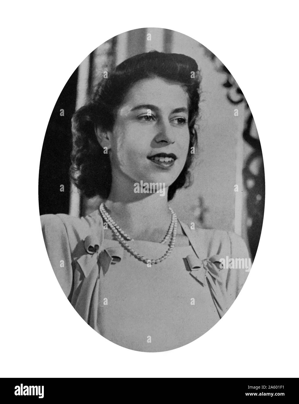 Fotografisches Porträt von Königin Elizabeth II (1926-) von Vereinigtes Königreich, Kanada, Australien und Neuseeland und Kopf des Commonwealth Stockfoto