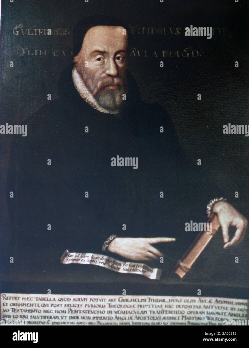 Porträt von William Tyndale 1494-1536. Englischer Gelehrter und Leitfigur in der evangelischen Stockfoto