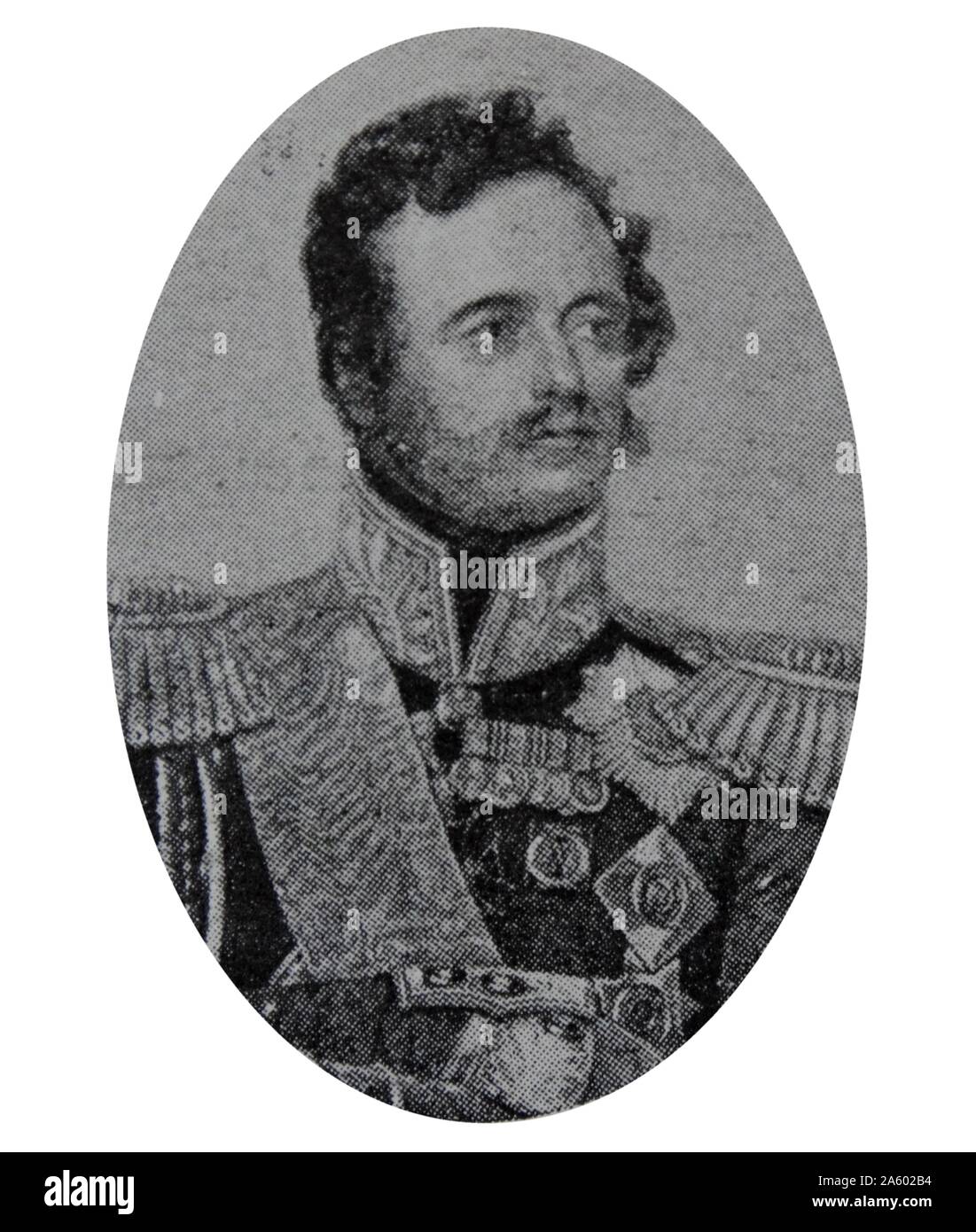 Porträt von Ivan Fyodorovich Paskevich (1782-1856) eine imperiale russische Heerführer. Vom 19. Jahrhundert Stockfoto