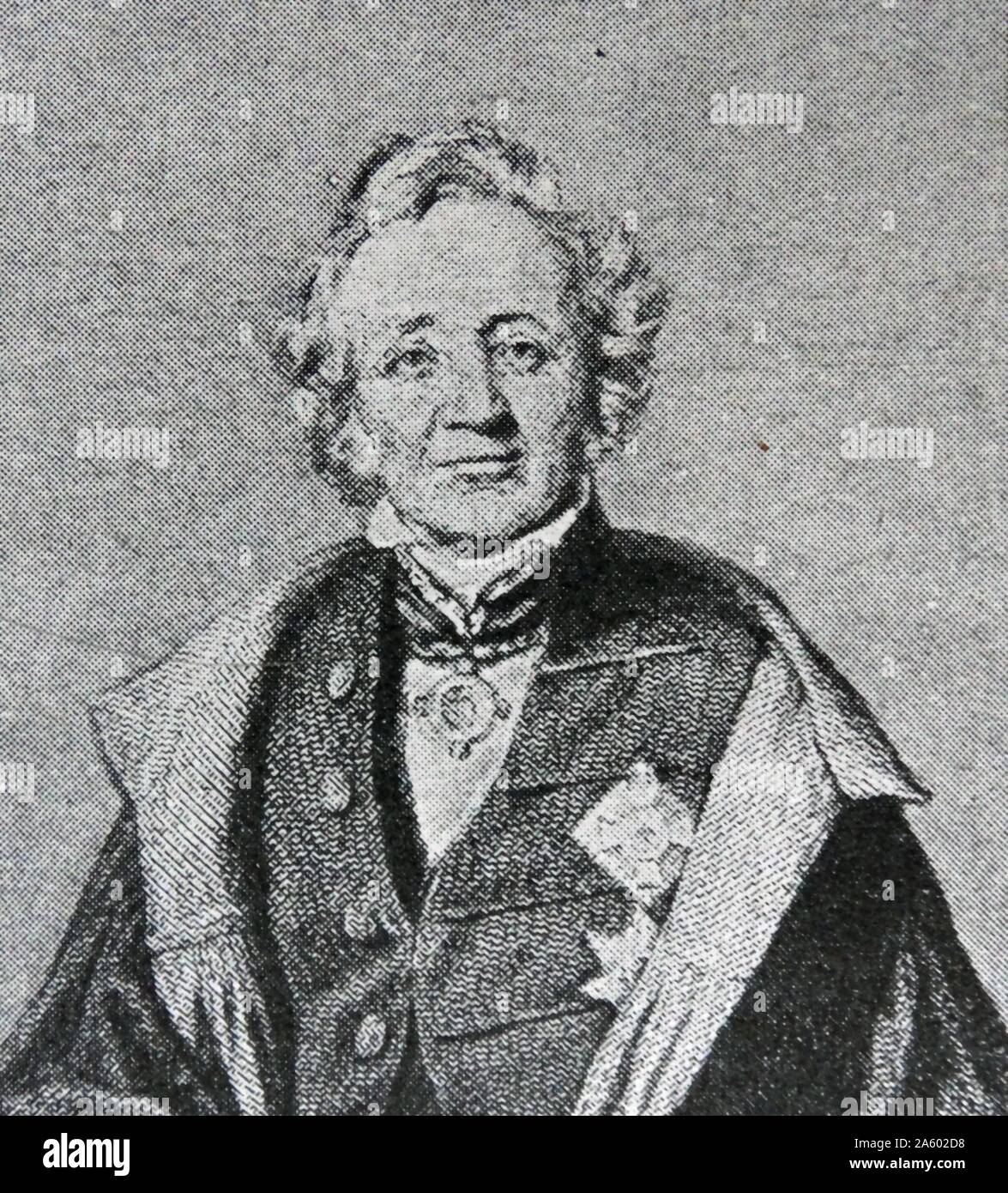 Porträt von Leopold von Ranke (1795-1886), deutscher Historiker und einer der Gründer der modernen quellenbasierte Geschichte illustriert. Vom 19. Jahrhundert Stockfoto