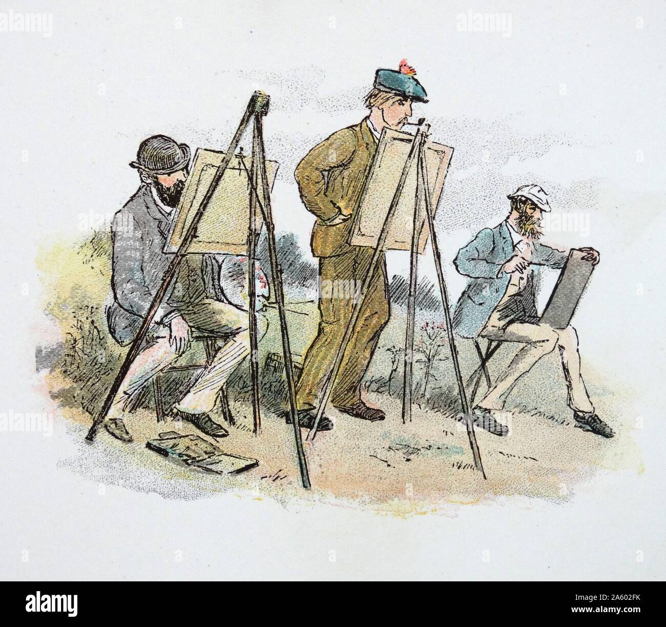 Grafik von Randolph Caldecott (1846-1886), ein britischer Künstler und Illustrator. Vom 19. Jahrhundert Stockfoto