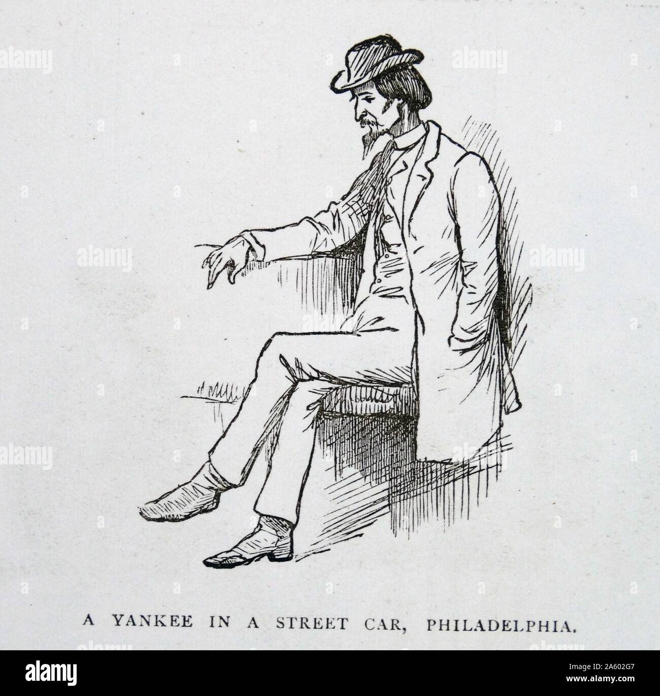 Grafik von Randolph Caldecott (1846-1886), ein britischer Künstler und Illustrator. Vom 19. Jahrhundert Stockfoto