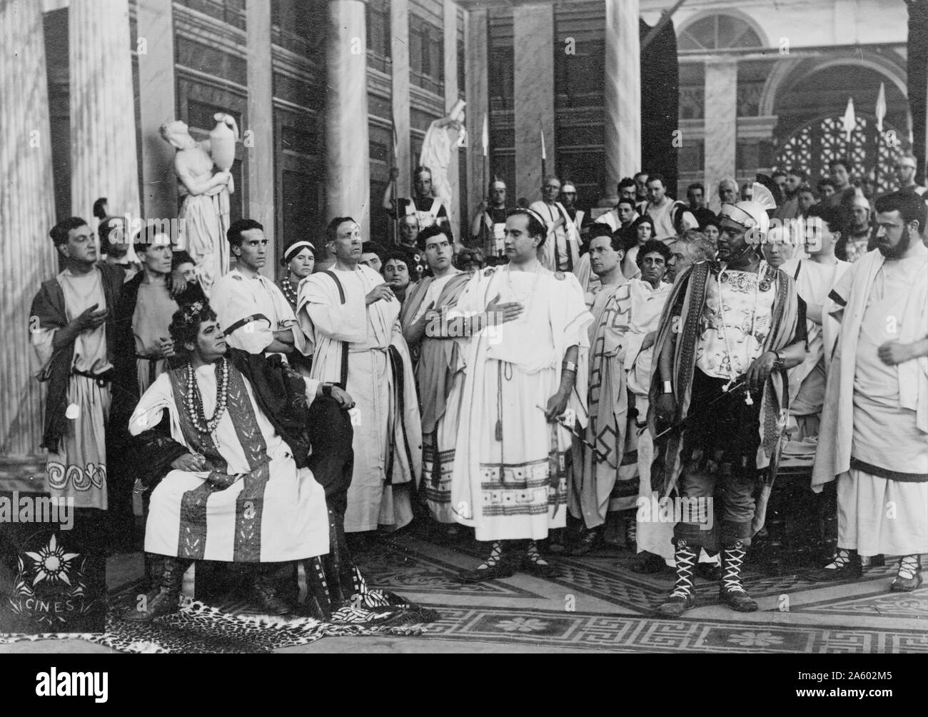 Szene aus dem 1913 italienischen Stummfilm Quo Vadis Stockfoto