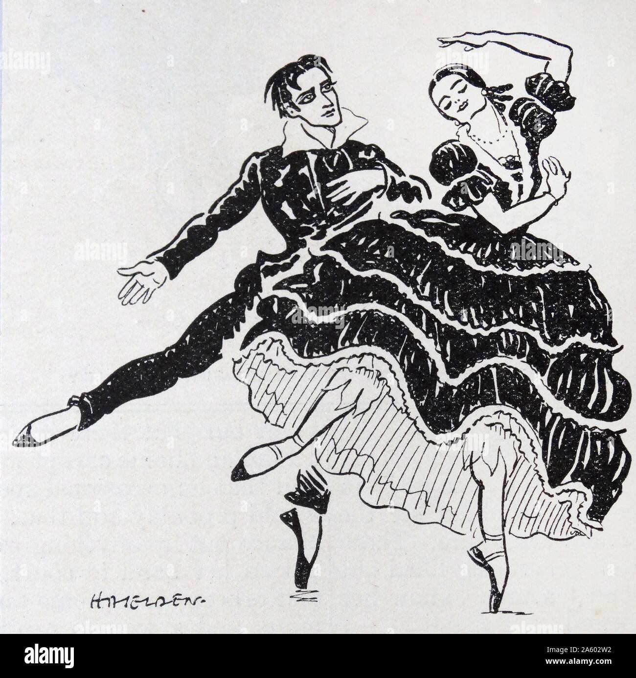 Anton DOLIN (1904-83) britische Balletttänzer und Choreograph die Name Rolle in dem Vic-Wells Ballet Produktion von Lord Burleigh mit Ursula Moreton als Lady Clara tanzen. Zu diesem Zeitpunkt. Dolin war princial Tänzerin mit dem Vic-WelIs. Stockfoto