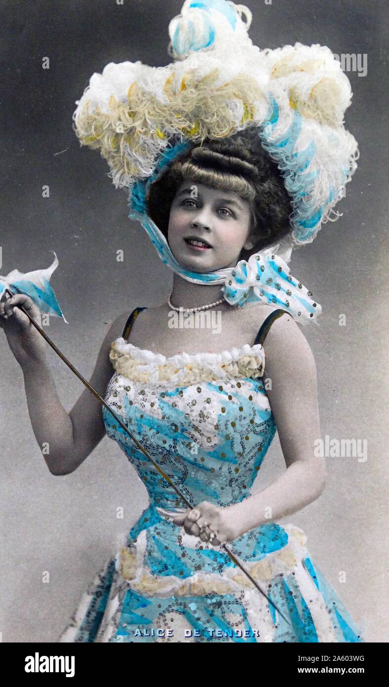 Alice de Tender, französische Schauspielerin. Vom 20. Jahrhundert Stockfoto