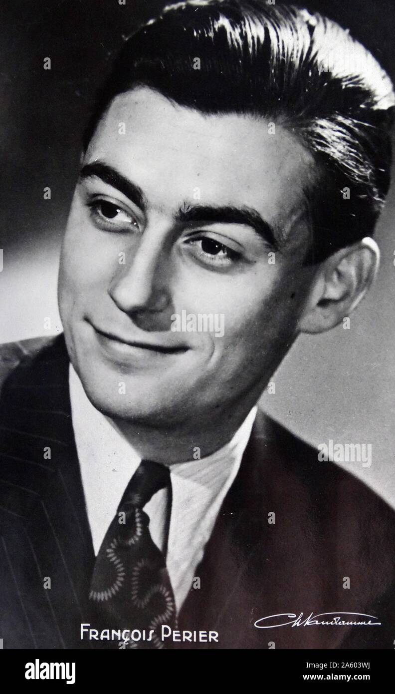 François Périer (1919-2002), ein französischer Schauspieler. Vom 20. Jahrhundert Stockfoto