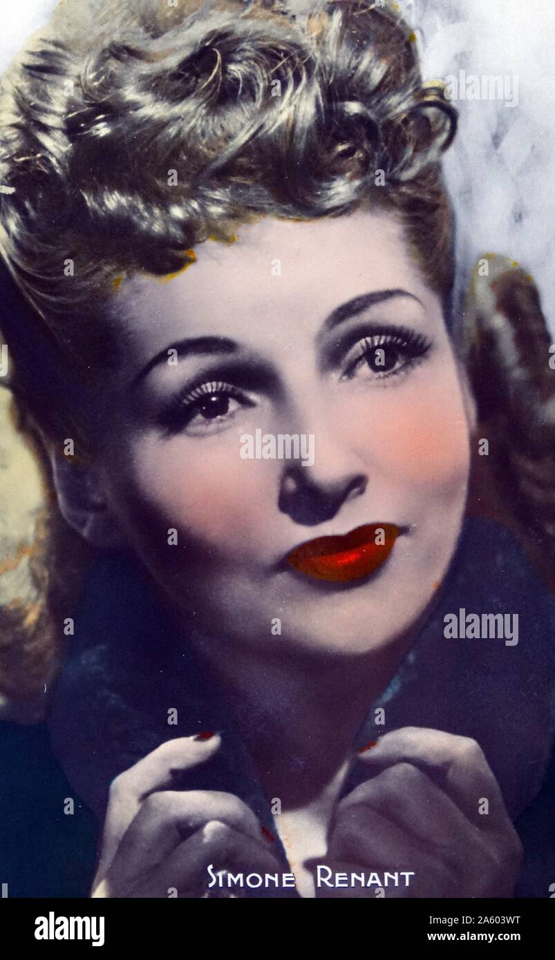 Simone Renant (1911-2004) eine französische Schauspielerin. Vom 20. Jahrhundert Stockfoto