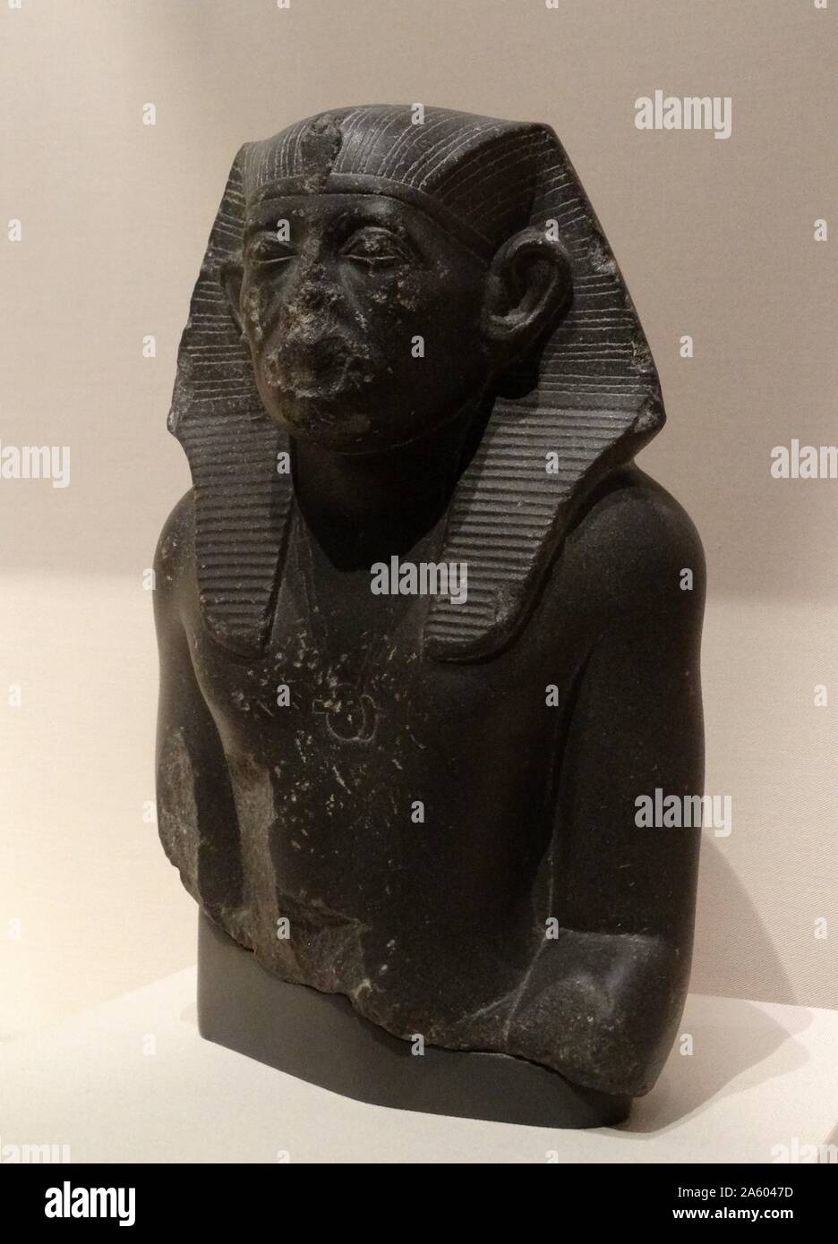 Statue des Königs Senwosret III. aus dem alten Ägypten. Stockfoto