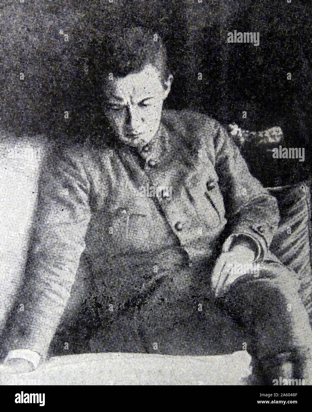 Fotografisches Porträt von Alexander Fyodorovich Kerensky (1881 – 1970), russischer Jurist, Politiker und zweiter Minister-Vorsitzender der russischen provisorischen Regierung. Vom 20. Jahrhundert Stockfoto