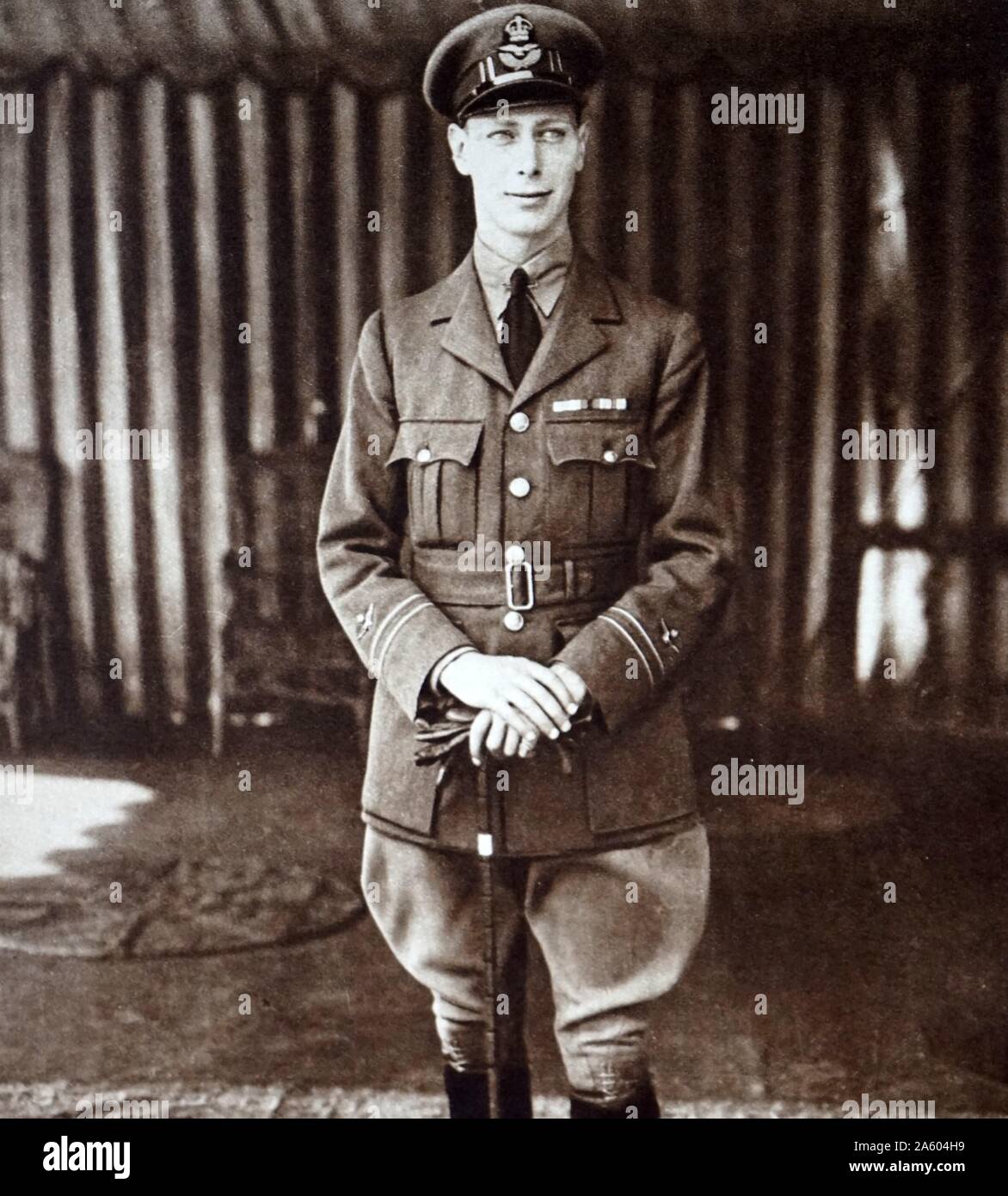 Foto von Prinz Albert Frederick Arthur George (1895 – 1952) in Uniform. Vom 20. Jahrhundert Stockfoto