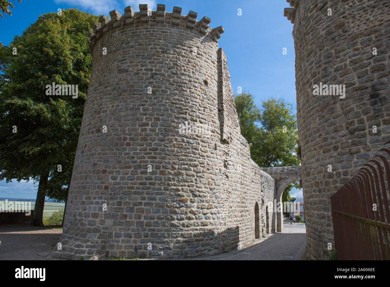 Frankreich, Somme, Baie de Somme, Saint Valery sur Somme, oberen Teil der Stadt, Porte Jeanne d'Arc Stockfoto