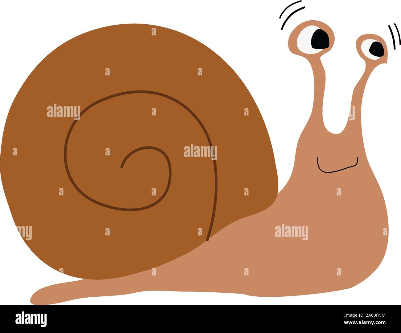 Cute cartoon Schnecke Vector Illustration Stock Vektor