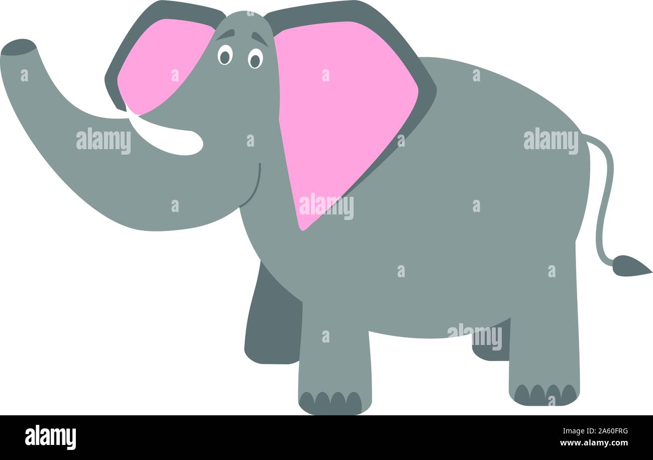 Cute cartoon Elefant Vector Illustration Stock Vektor