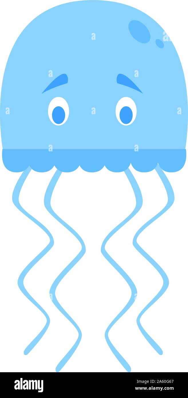 Cute cartoon Quallen Vector Illustration Stock Vektor