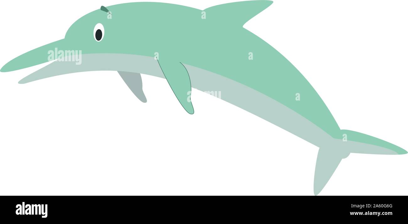 Cute cartoon Dolphin Vector Illustration Stock Vektor