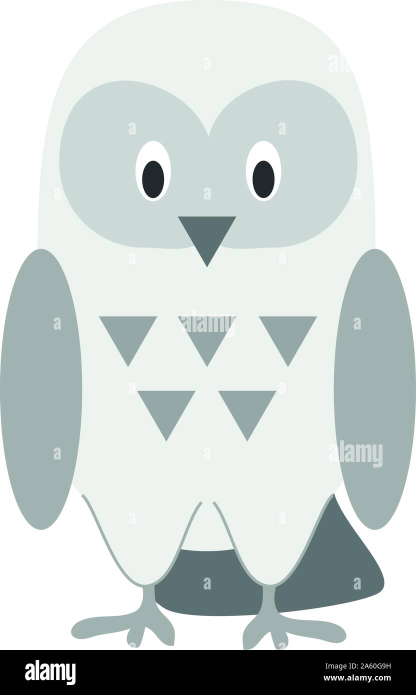 Cute cartoon Schnee-eule Vector Illustration Stock Vektor