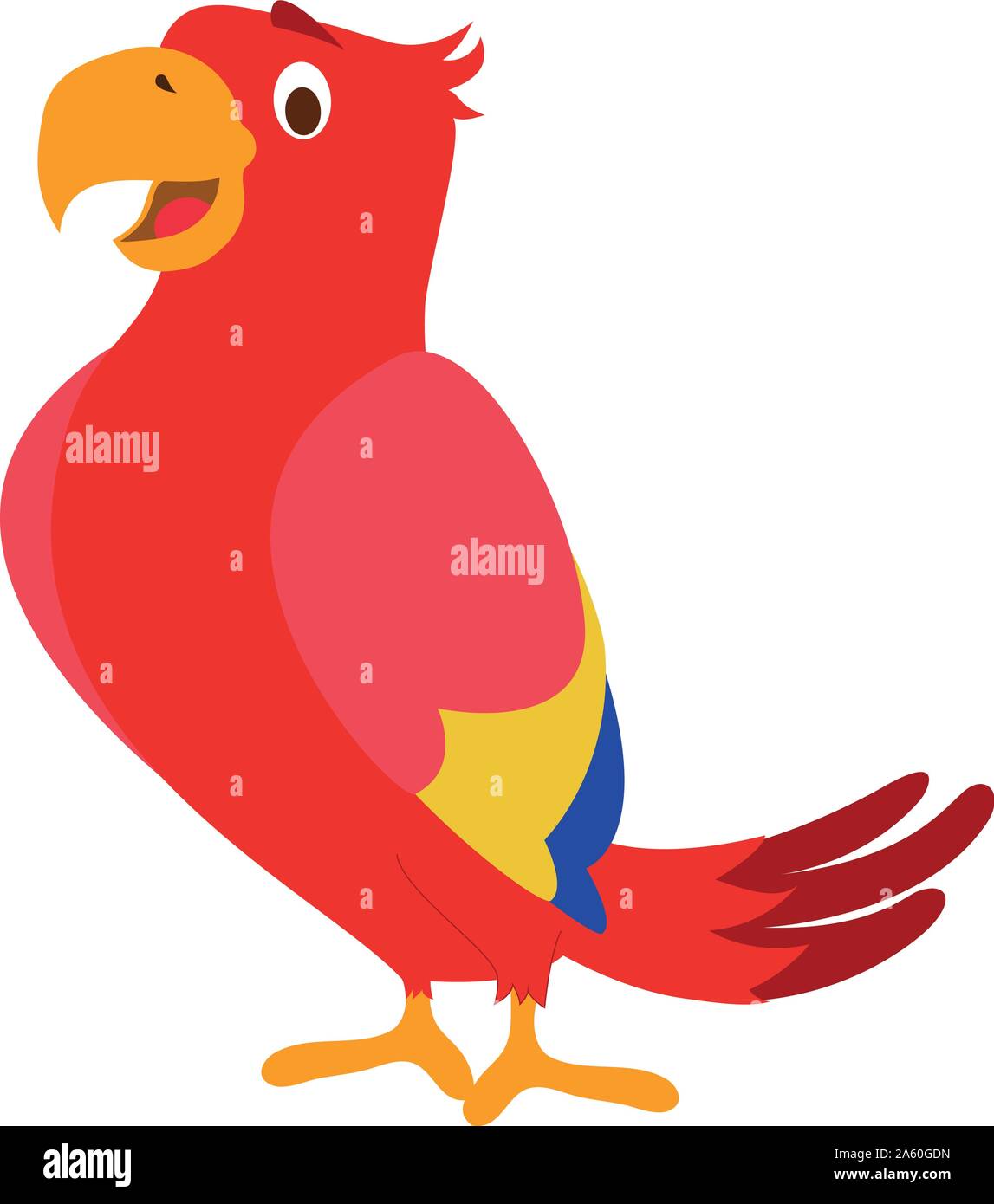 Cute cartoon Parrot Vector Illustration Stock Vektor