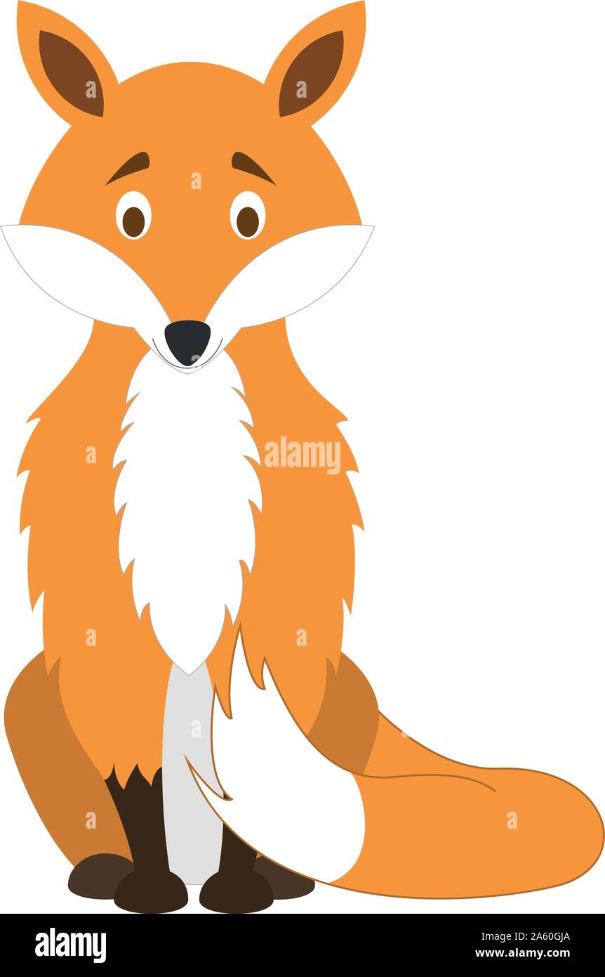 Cute cartoon fox Vector Illustration Stock Vektor
