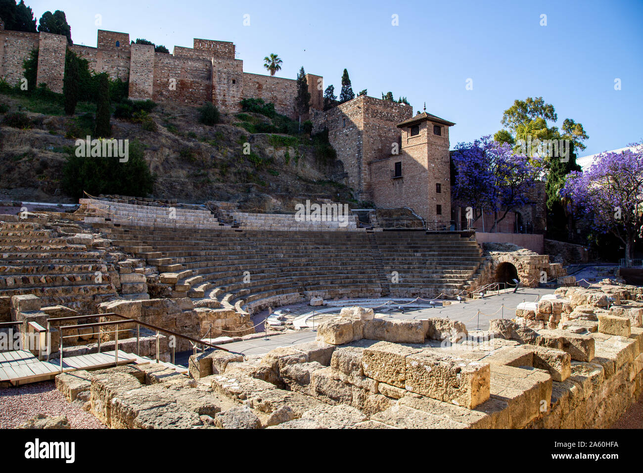 Altes römisches Theater in Malaga, Spanien Stockfoto