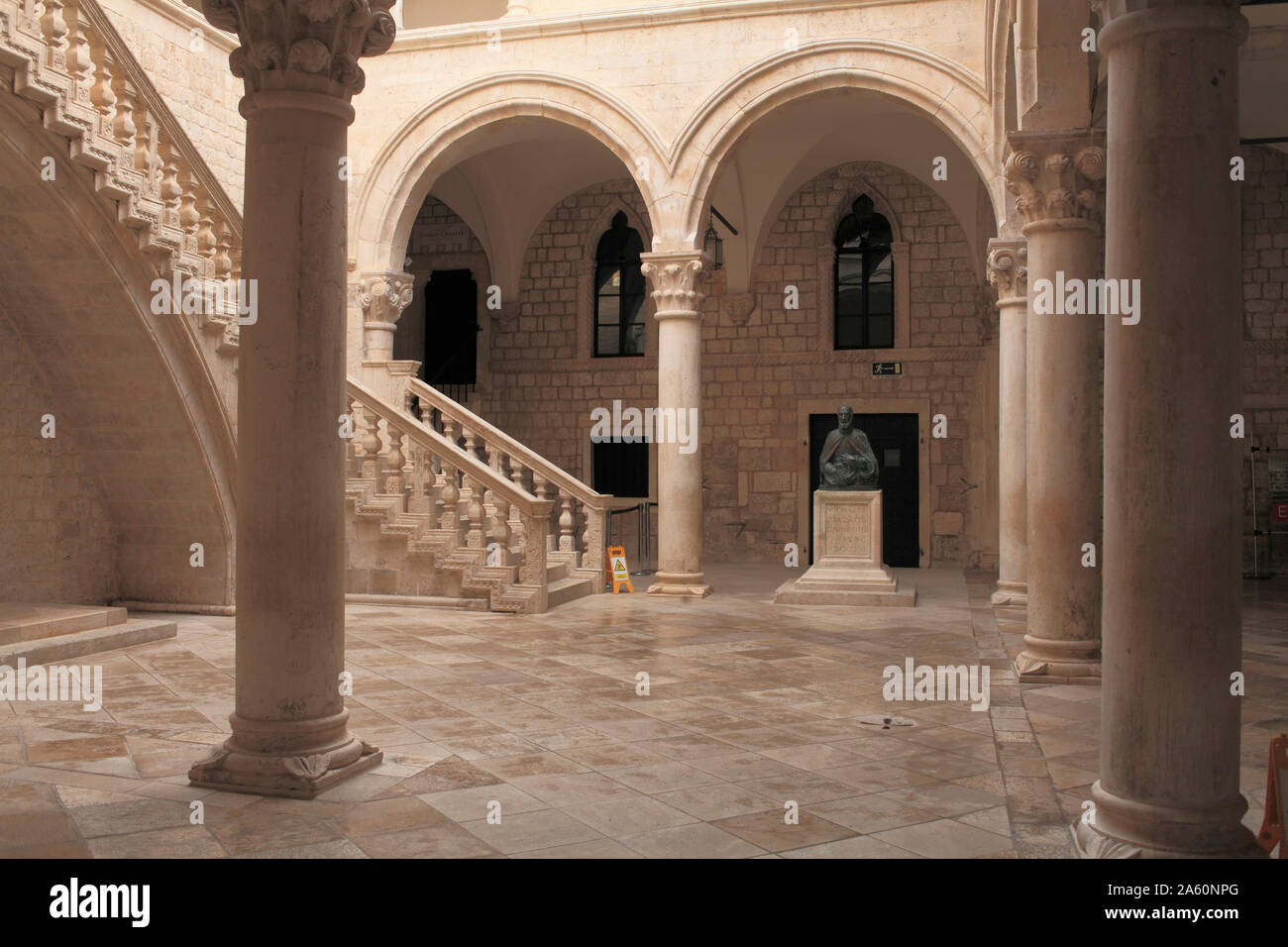 Kroatien, Dubrovnik, Rektorenpalast, Sehenswürdigkeiten, Denkmal, Stockfoto