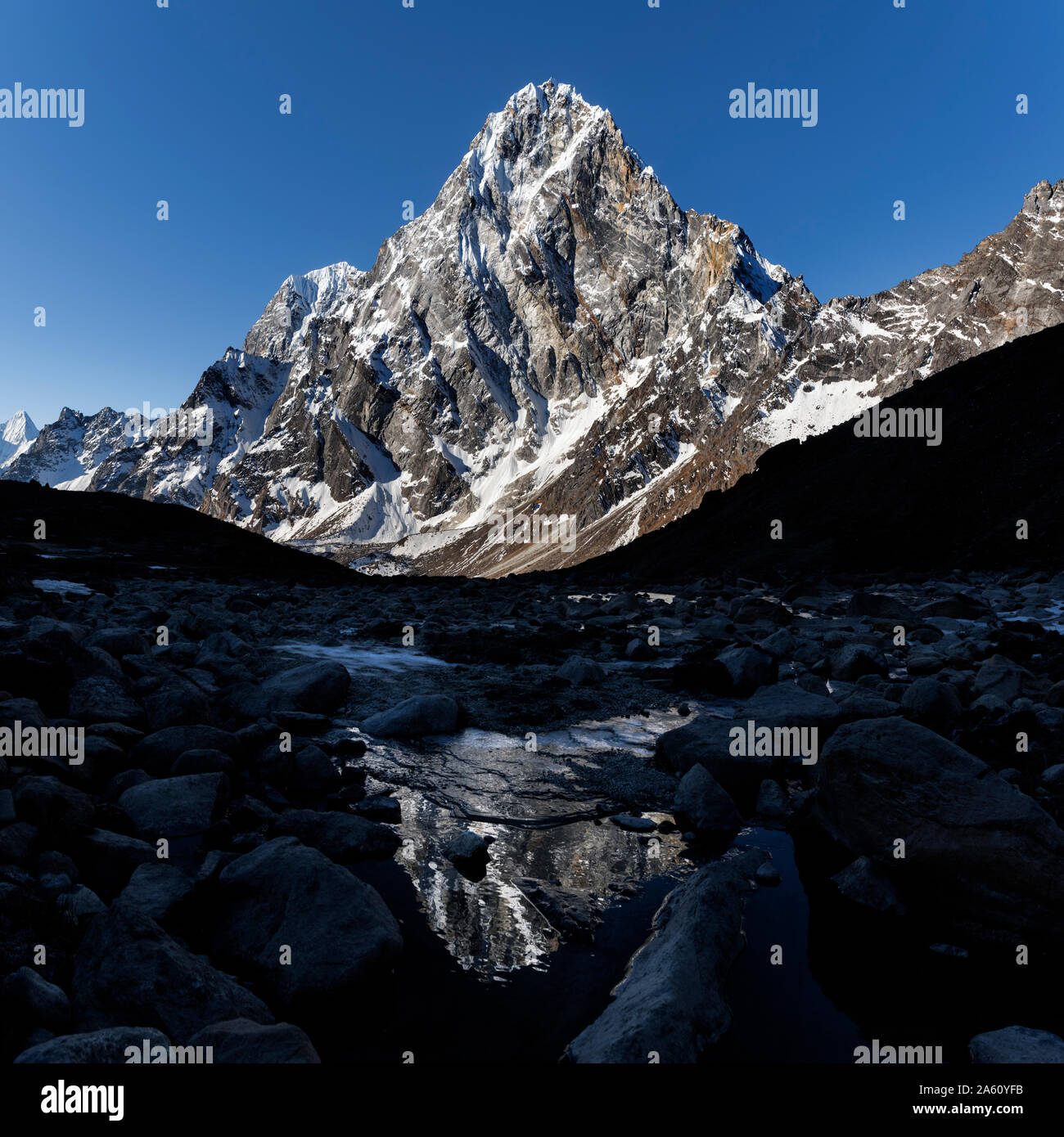 Cho La Pass, Cholatse, Sagarmatha National Park, Everest Base Camp trek, Nepal Stockfoto