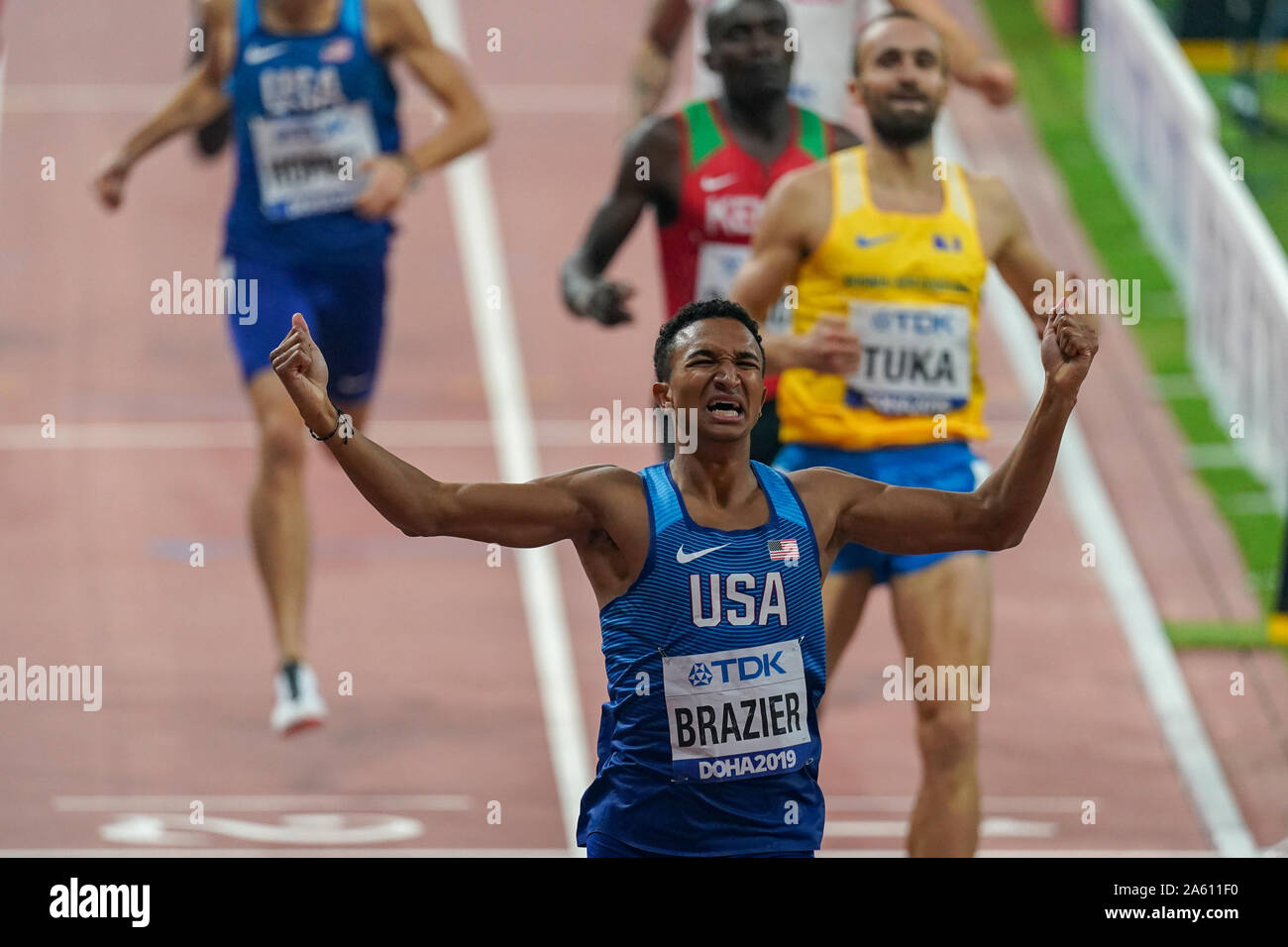 1. Oktober 2019 Doha, Katar Leichtathletik WM 2019 IAAF Leichtathletik Weltmeisterschaften 2019 Donavan BRAZIER Stockfoto