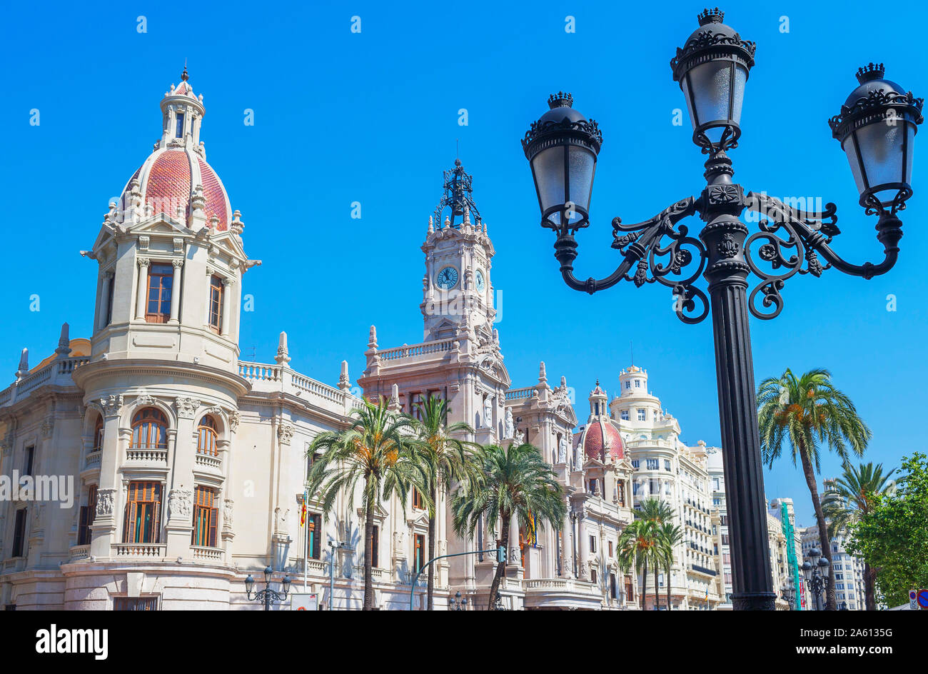City Hall, Valencia, Comunidad Autonoma de Valencia, Spanien, Europa Stockfoto