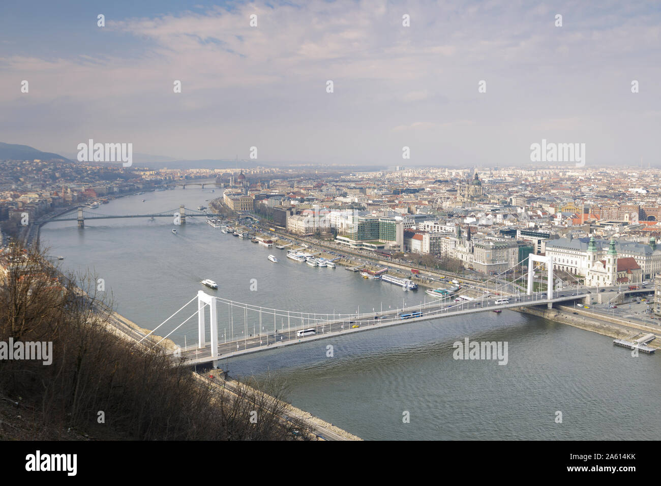 Die Stadt Budapest und Donau, Weltkulturerbe der UNESCO, Budapest, Ungarn, Europa Stockfoto