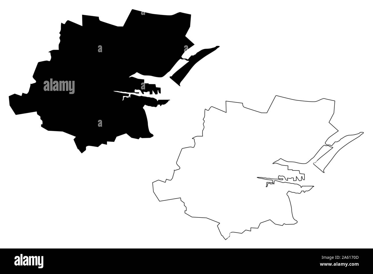 Stadt Dublin County Council (Irland, Grafschaften Irlands) Karte Vektor-illustration, kritzeln Skizze Dublin Stadtplan Stock Vektor