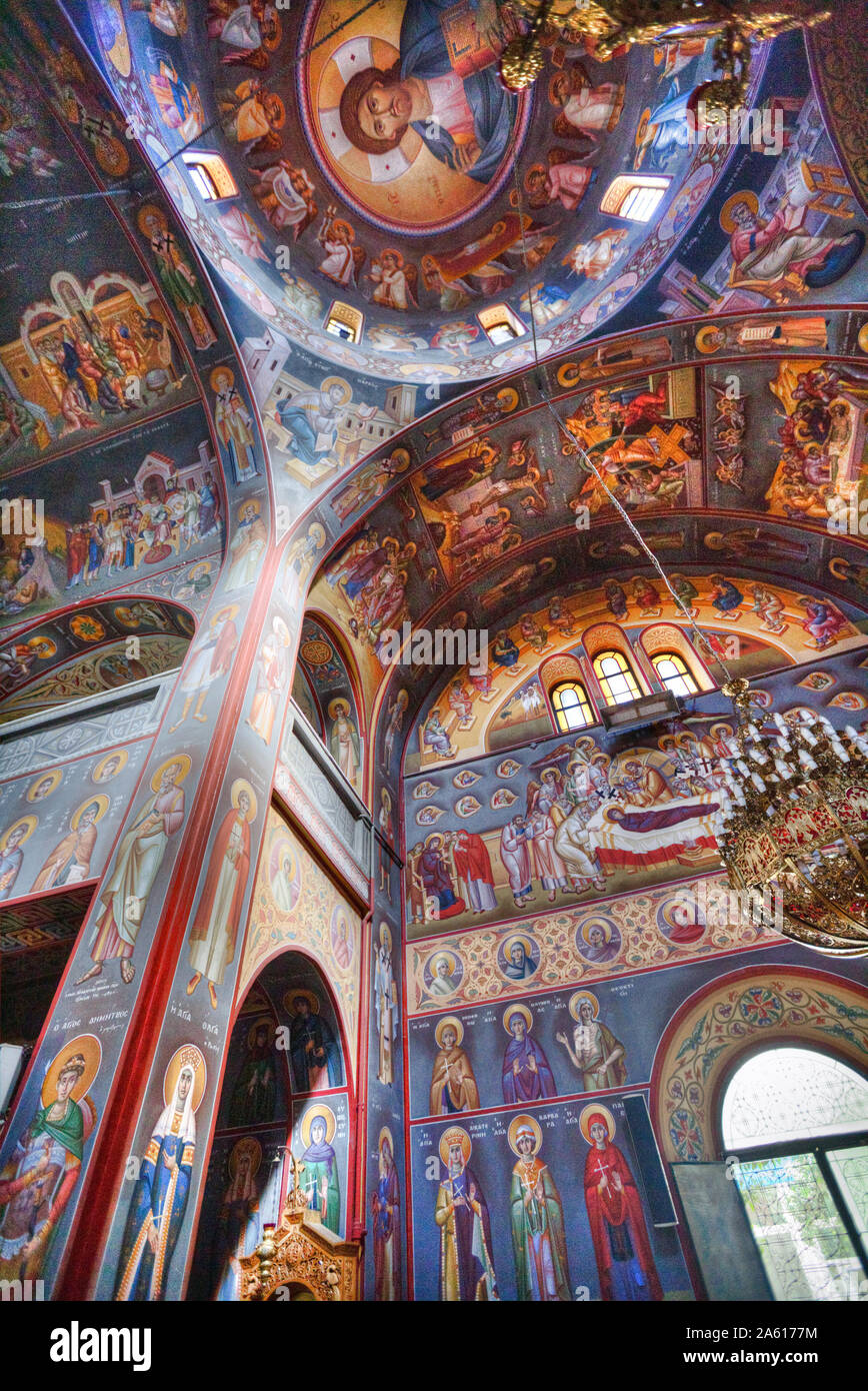 Fresken, St. Johns Forerunner's Parish, Athen, Griechenland, Europa Stockfoto