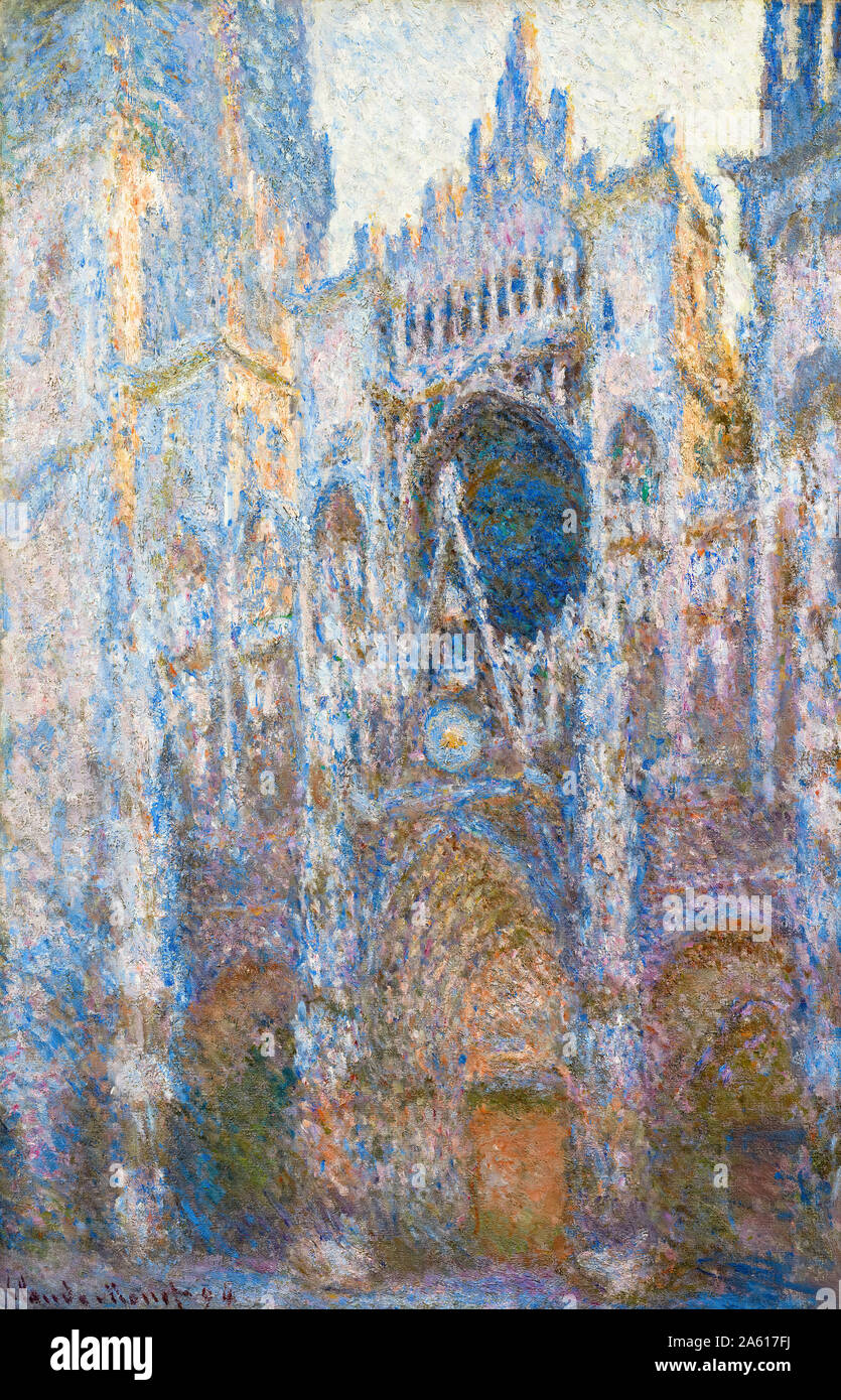 Claude Monet, die Kathedrale von Rouen, Westfassade, Malerei, 1894 Stockfoto