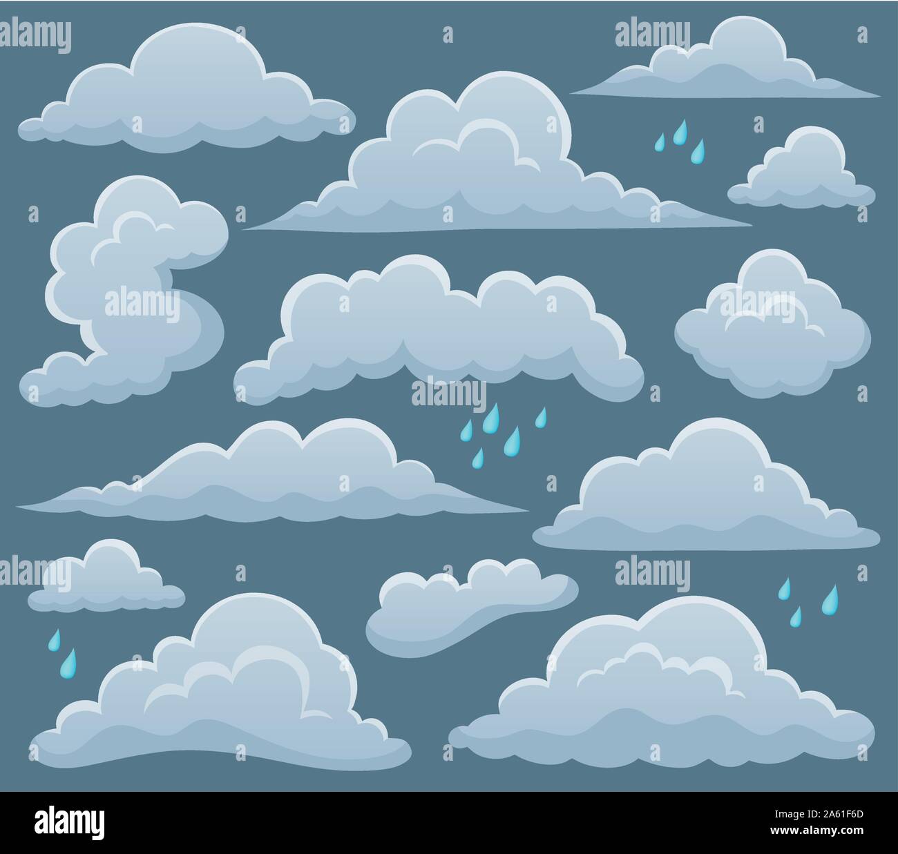 Wolken Thema Bild 3 - Eps 10 Vector Illustration. Stock Vektor