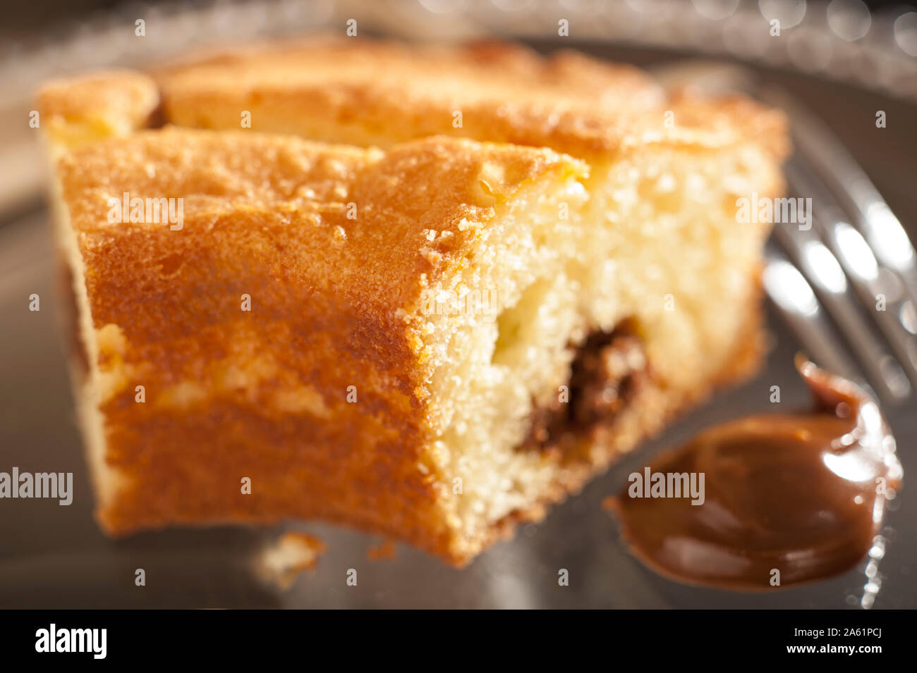 Caramel Gugelhupf Stockfoto