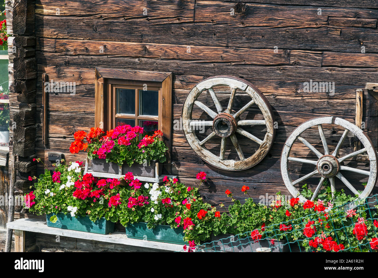 Bunte Kabinenwand Stockfoto