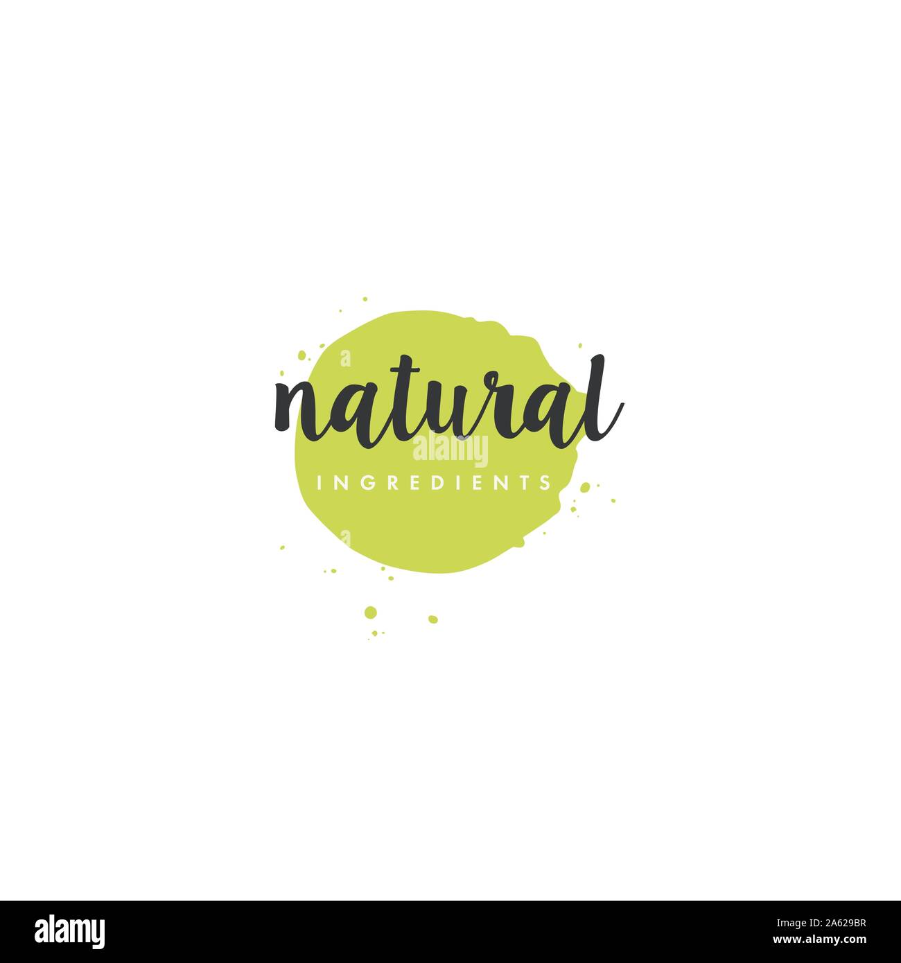Naturprodukt-Icons und Elemente-Kollektion für den Lebensmittelmarkt, E-Commerce, Bio-Produkte Förderung, gesundes Leben und hochwertige Lebensmittel und Getränke. Stock Vektor