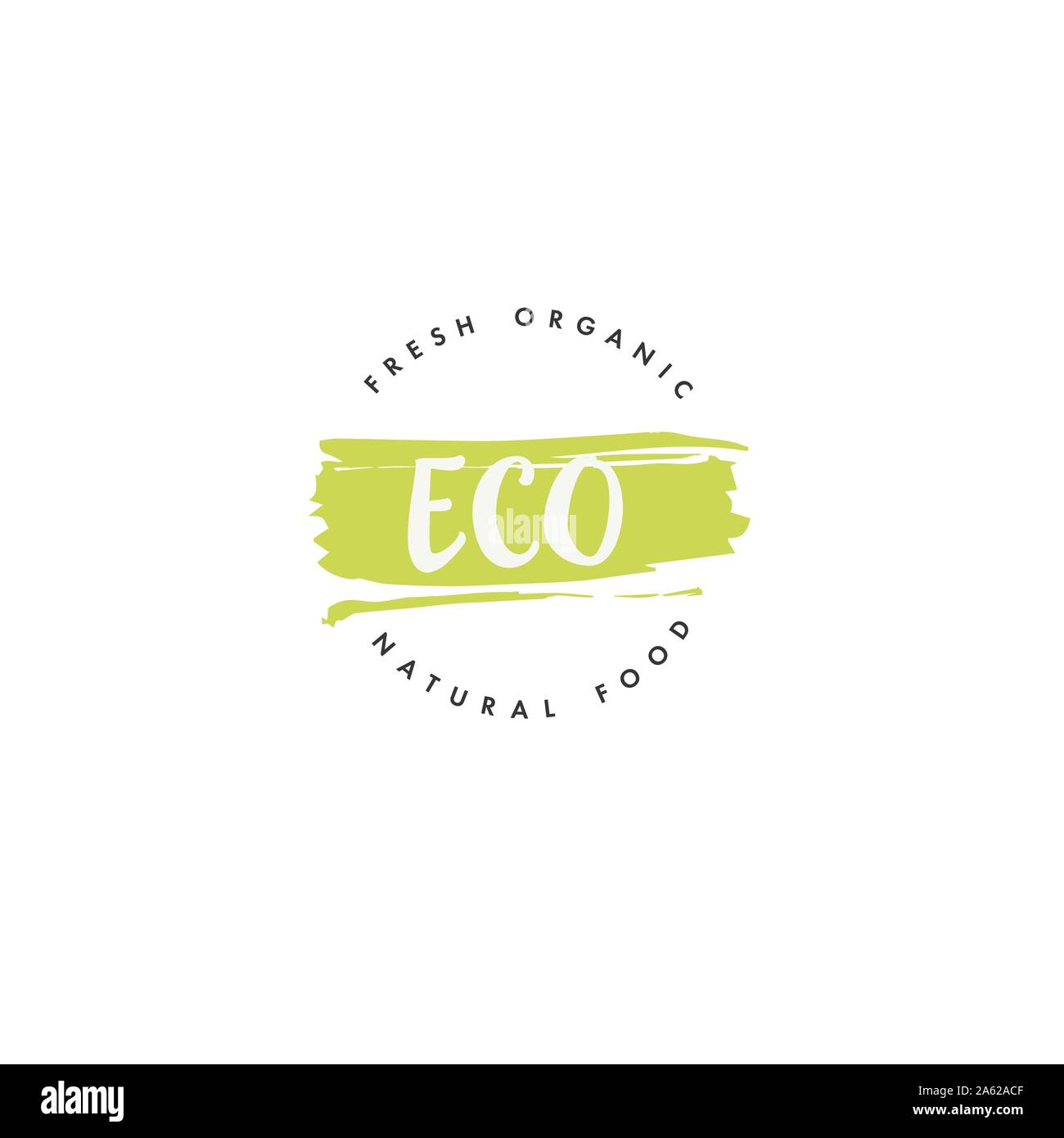 Eco-Produkt-Icons und Elemente-Kollektion für den Lebensmittelmarkt, E-Commerce, Bio-Produkte Förderung, gesundes Leben und hochwertige Lebensmittel und Getränke. Stock Vektor