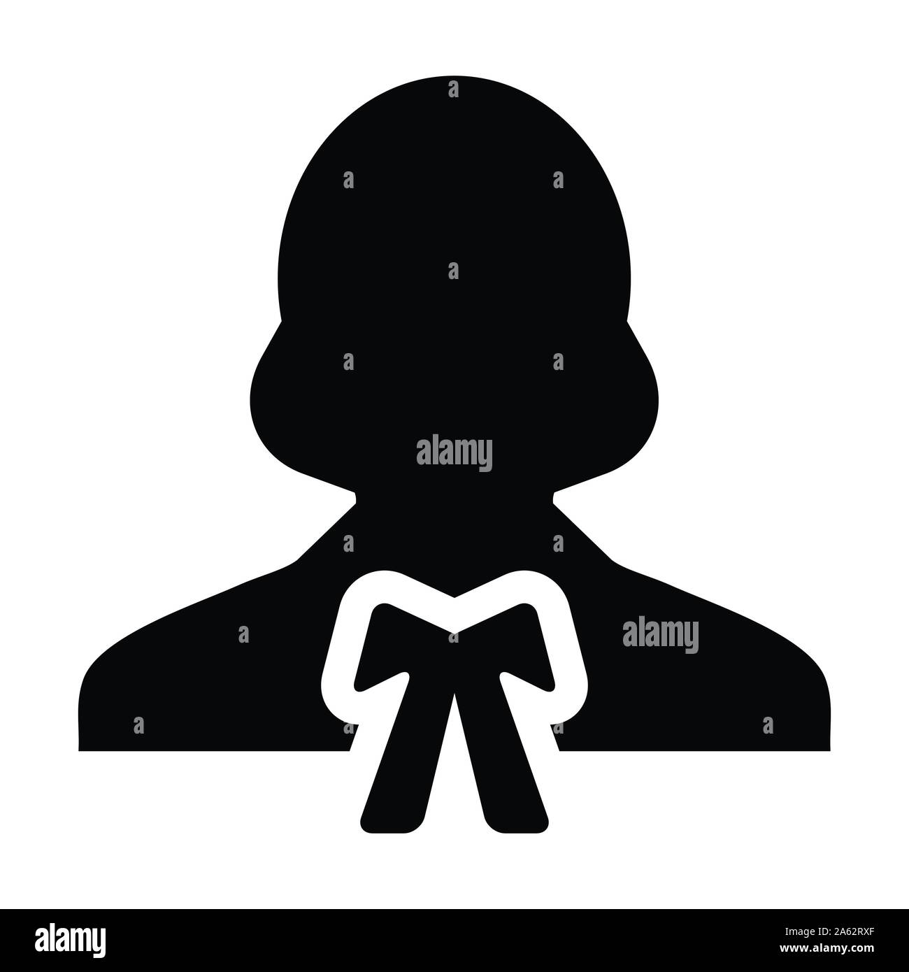 Gesetz Symbol Vektor weibliche Benutzer person Profil avatar Symbol für Gerechtigkeit in flachen Farbe glyphe Piktogramm Abbildung Stock Vektor