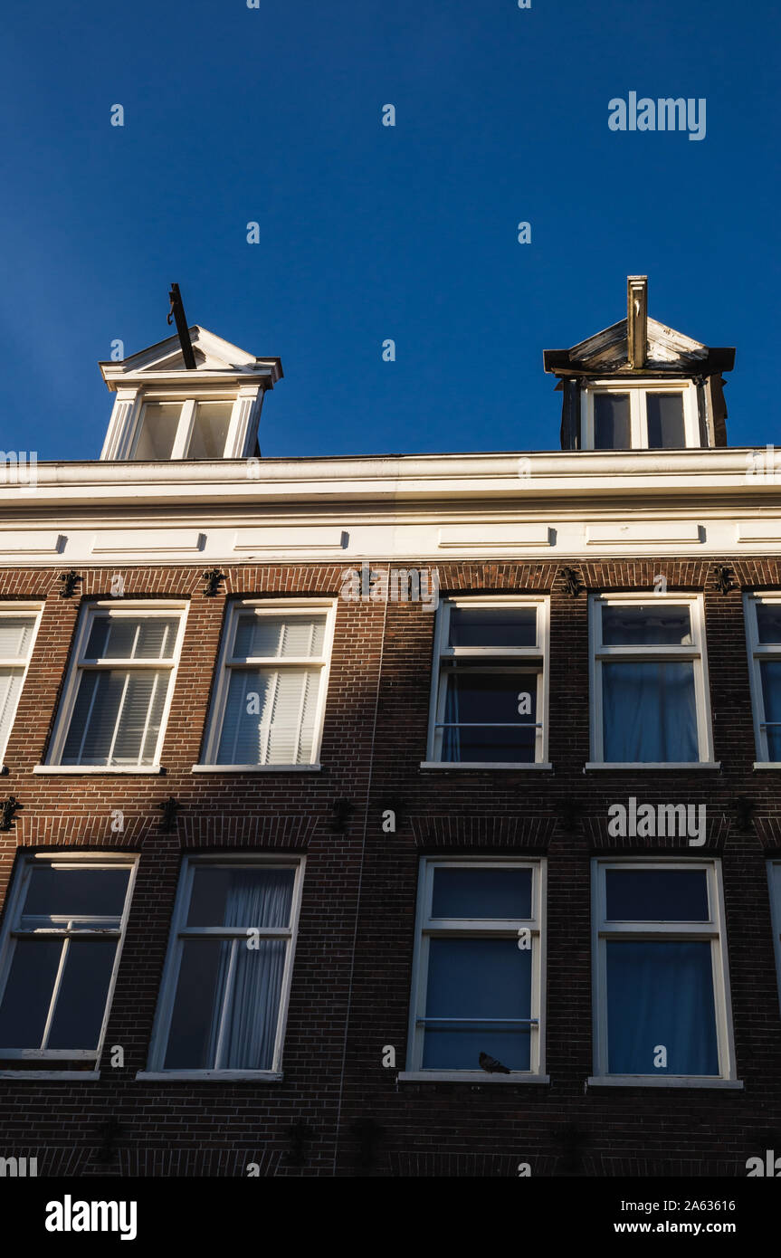 Traditionelle Häuser in Amsterdam, Niederlande Stockfoto