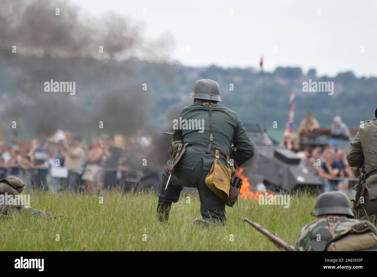 Auswahl von Bildern aus den Yorkshire Kriegszeiten Erfahrung 2019 Stockfoto