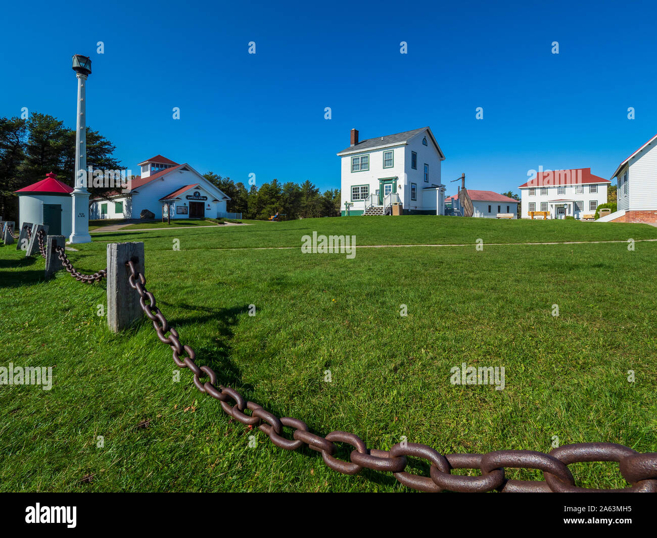 Great Lakes Shipwreck Museum, Whitefish Point Light Station, obere Halbinsel, Paradise, Michigan. Stockfoto