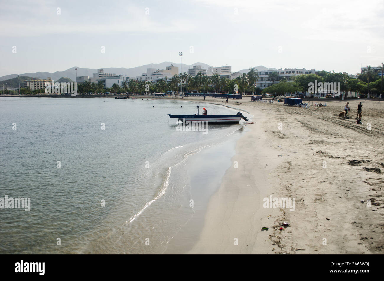 Strand in Santa Marta Stockfoto