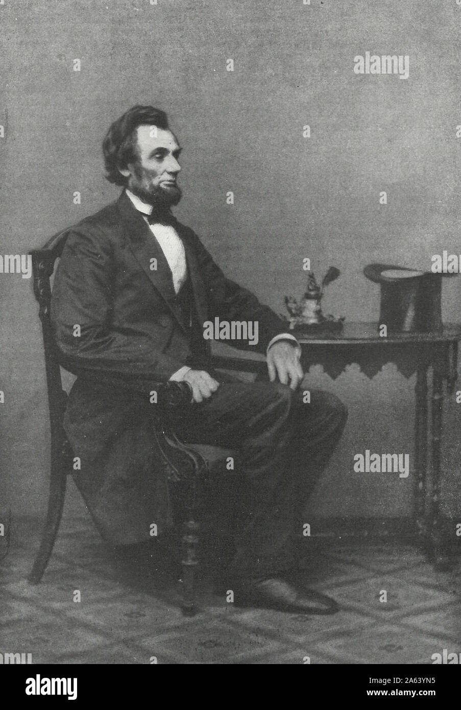 Präsident Abraham Lincoln in Kriegszeiten Stockfoto