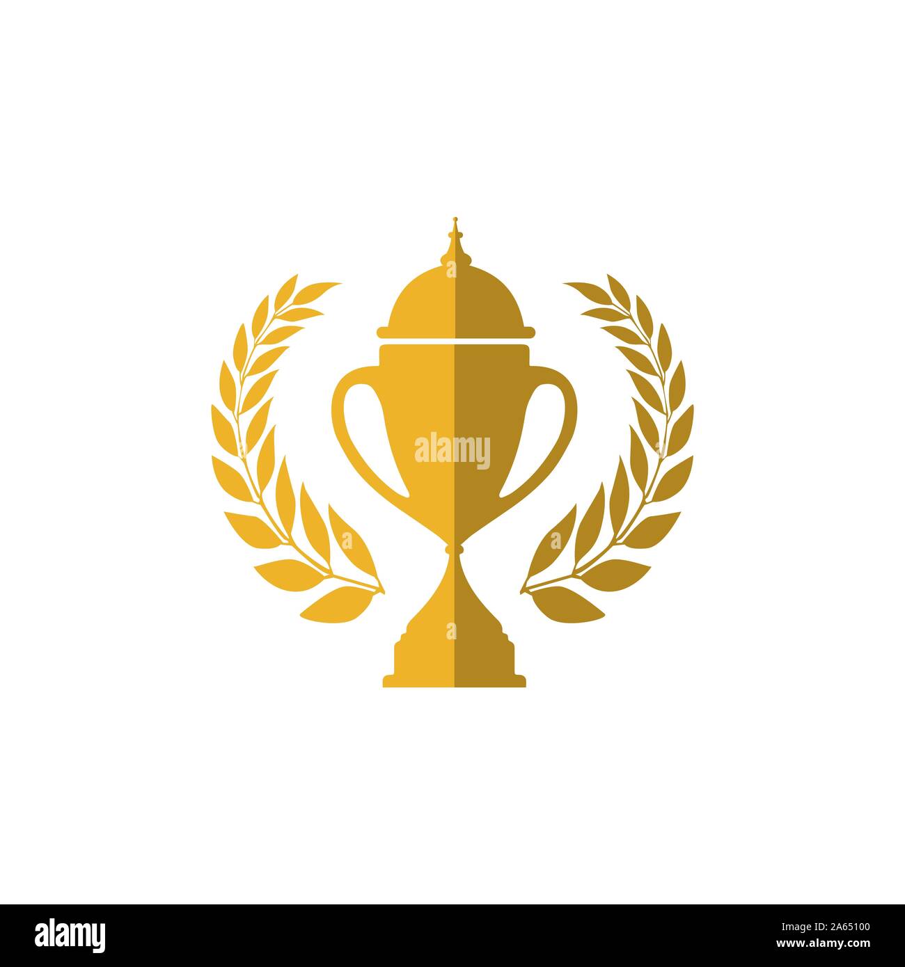 Trophy cup vector Sieger Logo Design Symbol im flachen Stil Stock Vektor