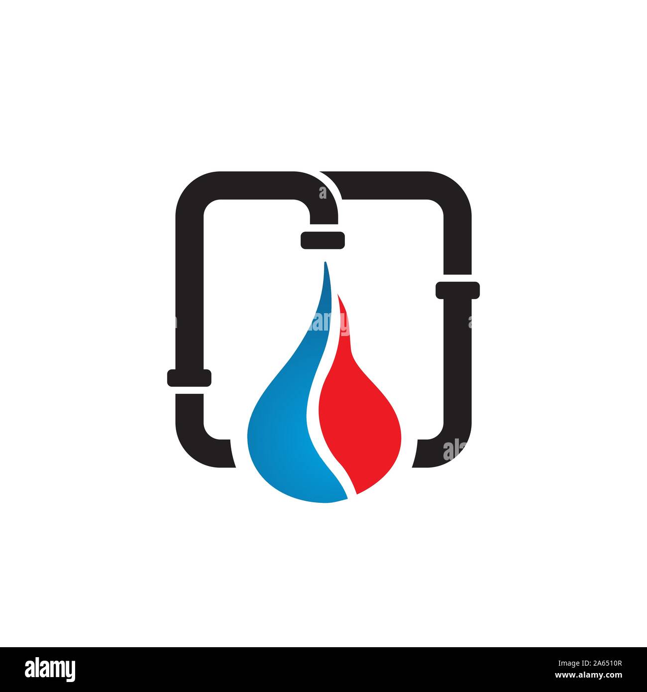 Sanitär Logo Designs vector Pipe instaltation und Wasser Symbol Stock Vektor