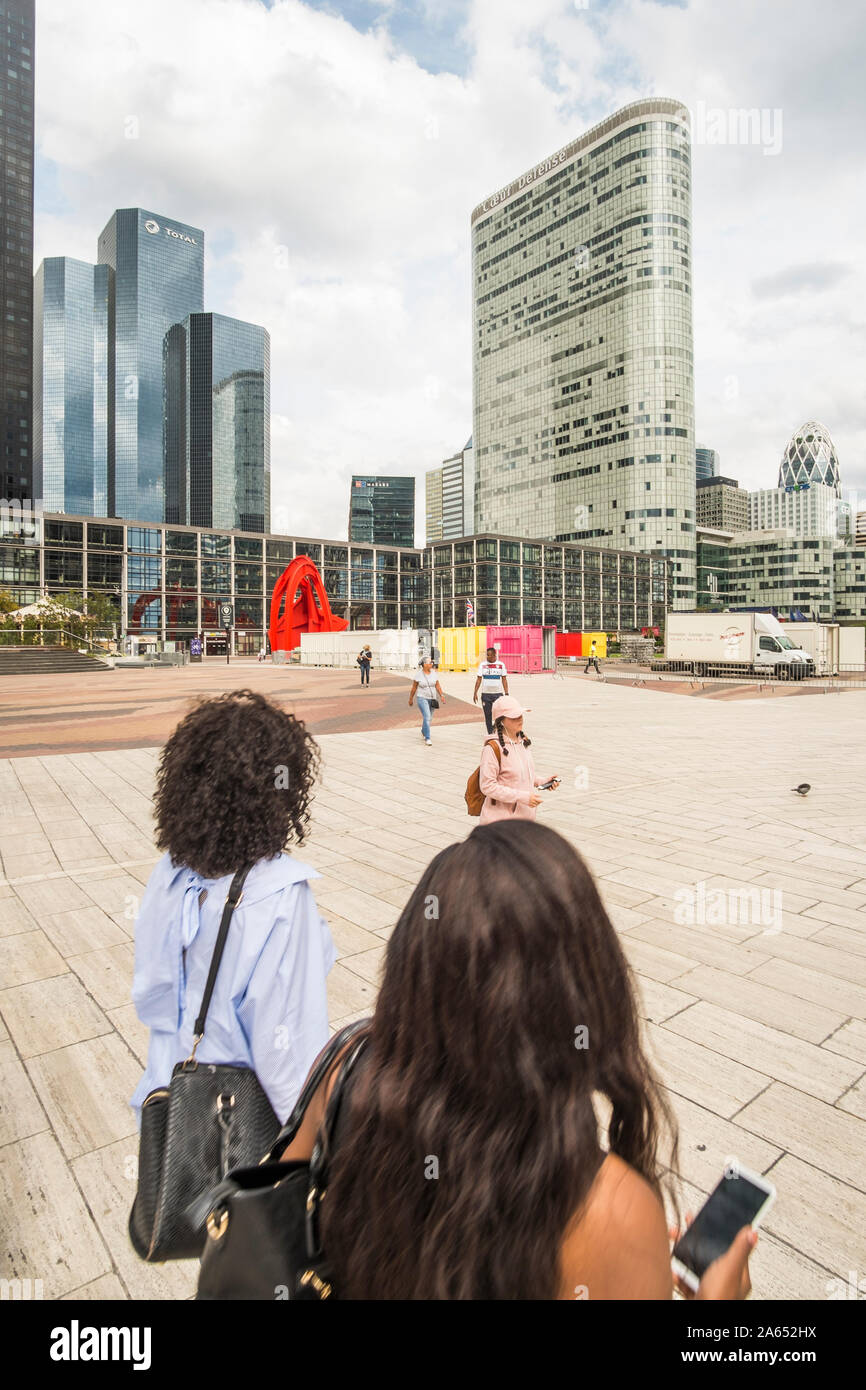 Esplanade in La Defense Stockfoto