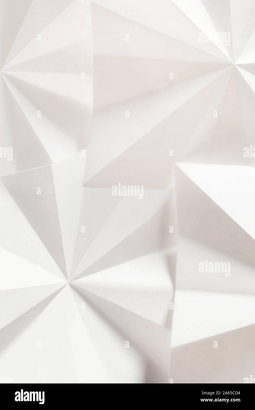 Kreative Bild mit polygonalen Formen, weiß Abstrakt Hintergrund Stockfoto