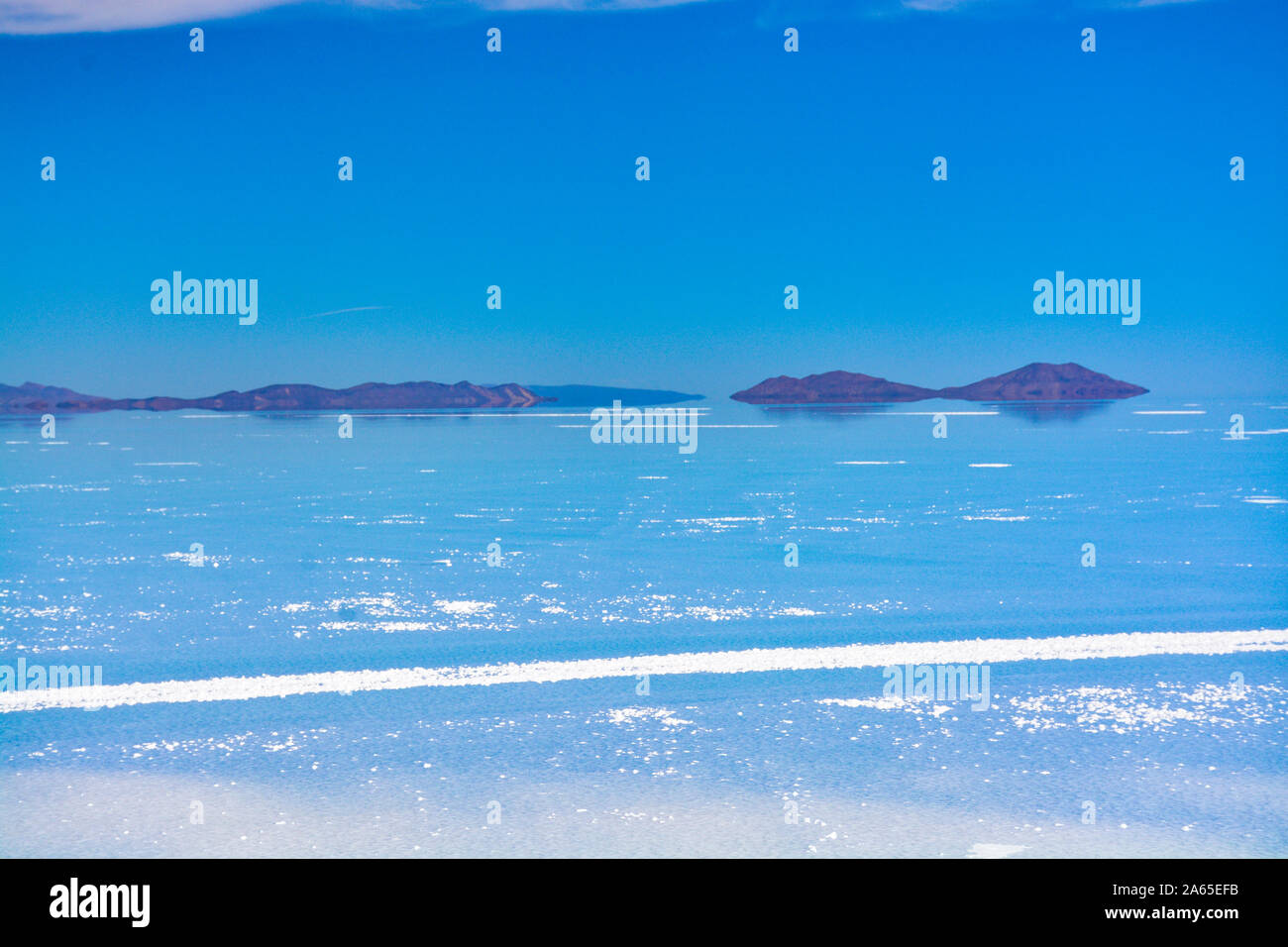 Die Wüste von Uyuni in Bolivien Stockfoto